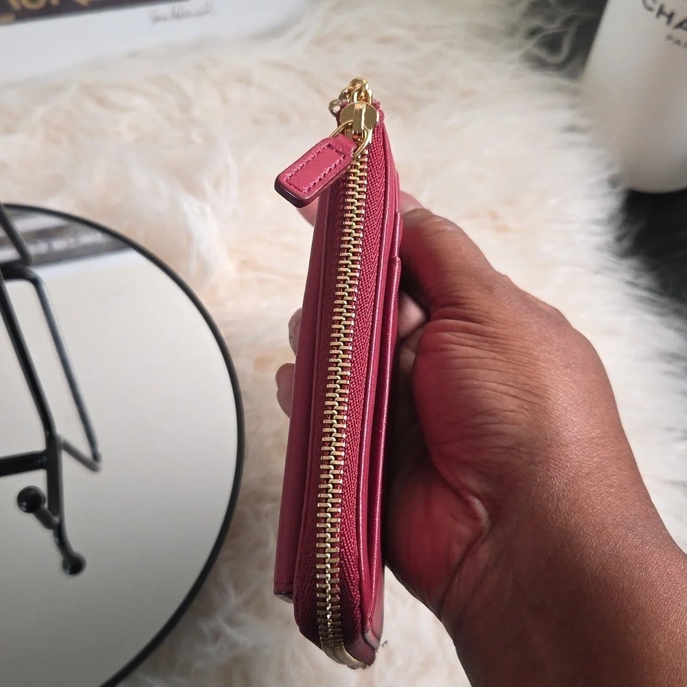 MCM New Jacquard Monogram Zip Card Case